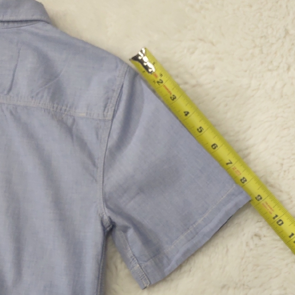 VANS Light Blue Short Sleeve Button-Up Shirt - Picture 11 of 17